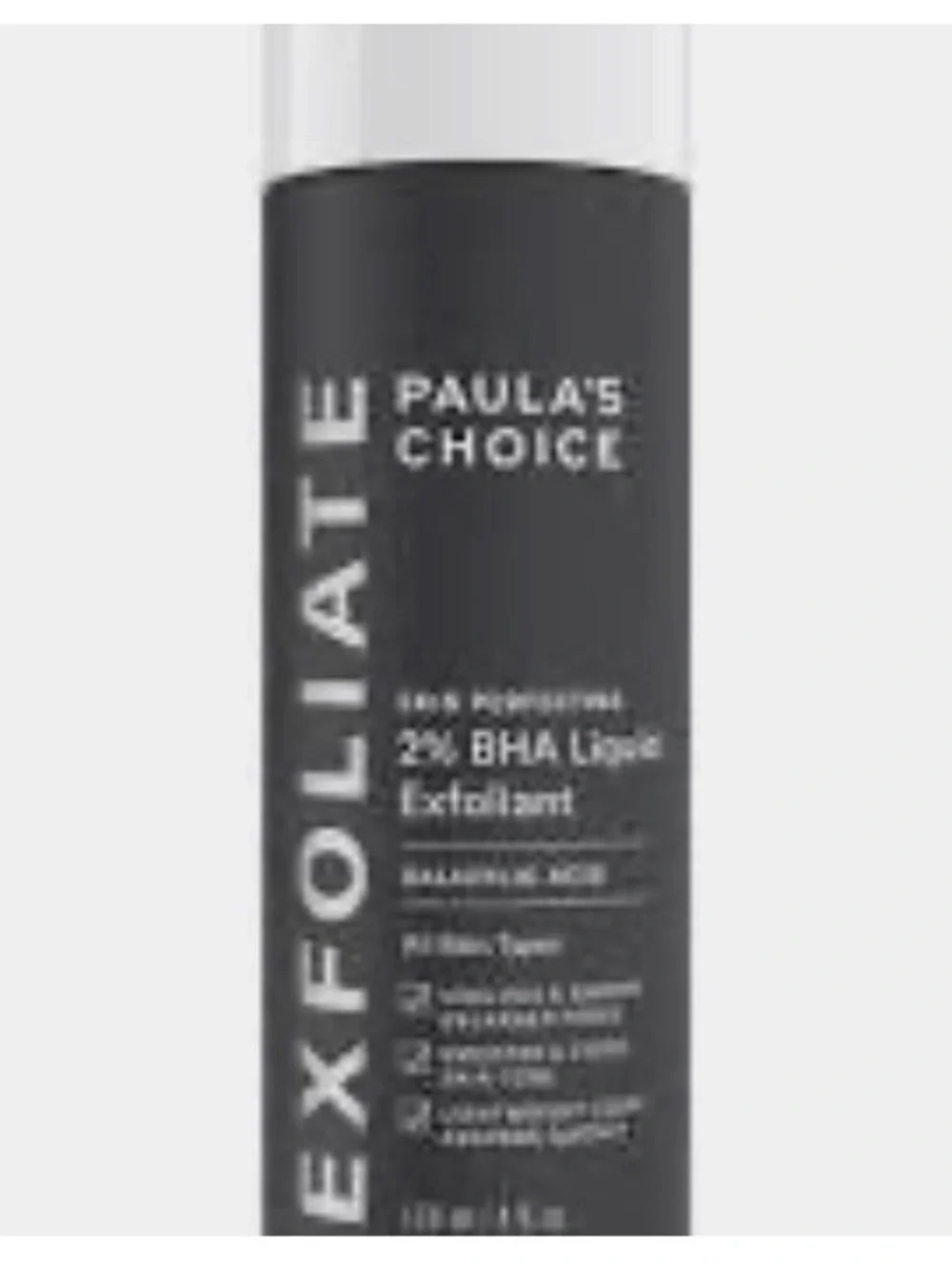 Paula's Choice Black Exfoliant Bottle